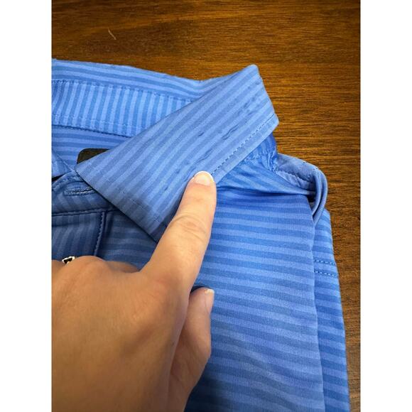 FootJoy Golf Performance Striped Polo Men Large Blue Active Stretch FJ Athletic - Picture 8 of 10